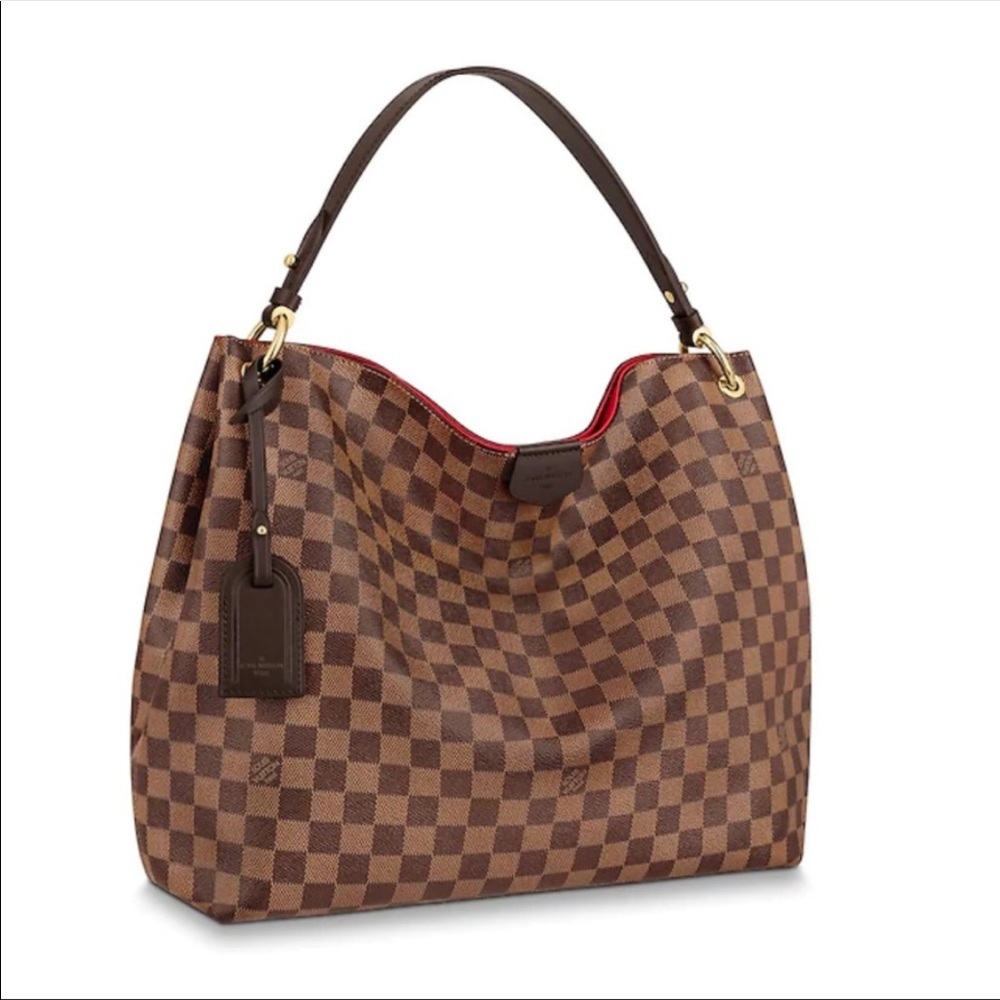 TRADED💕Louis Vuitton Graceful MM Damier hobo bag purse - Picture 2 of 15